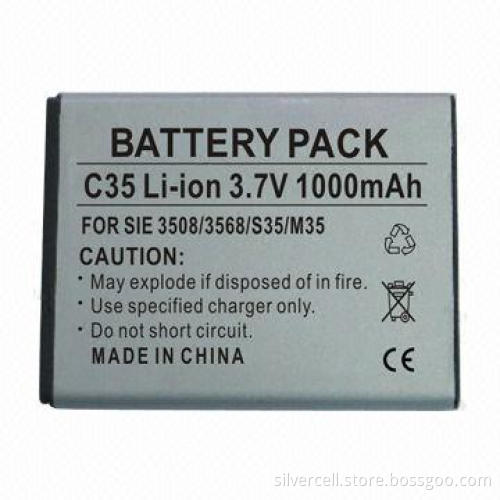 Li-ion Battery for Siemene C35, with 1,000mAh Capacity